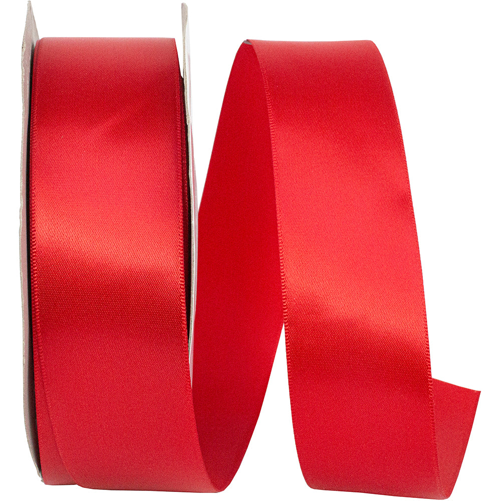Red 1-1 2 Inch Single Face Satin Ribbon Sfs for Wreaths & Bows