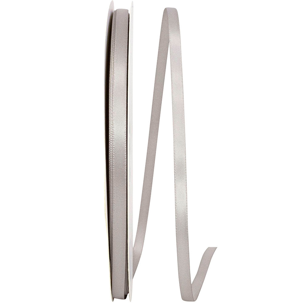 Silver 1 4 Inch Single Face Satin Ribbon Sfs for Wreaths & Bows
