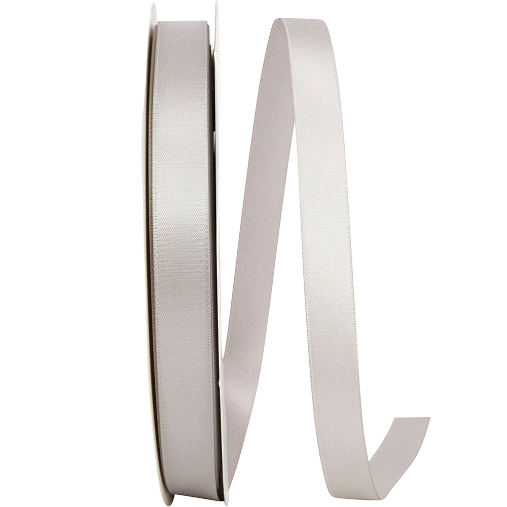 Silver 5 8 Inch Single Face Satin Ribbon Sfs for Wreaths & Bows