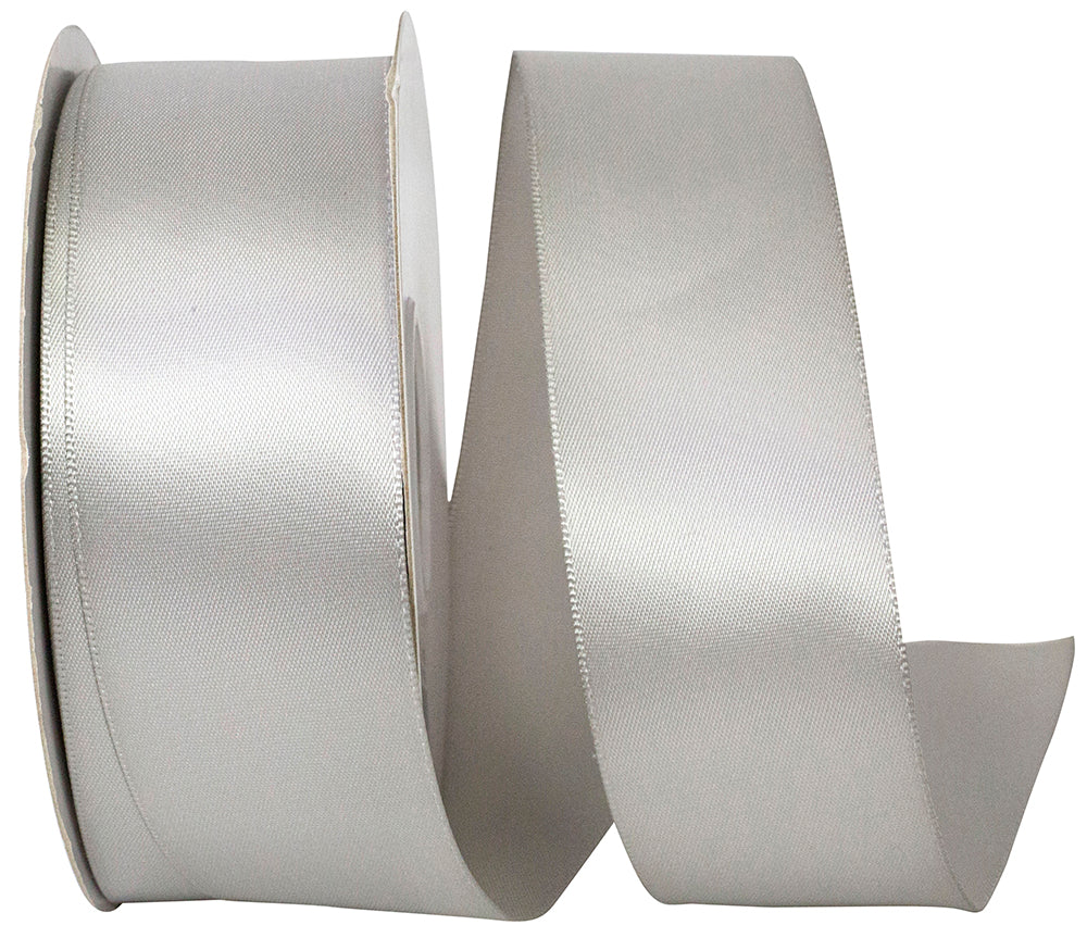 Silver 1-1 2 Inch Single Face Satin Ribbon Sfs for Wreaths & Bows