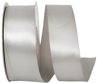 Silver 1-1 2 Inch Single Face Satin Ribbon Sfs for Wreaths & Bows