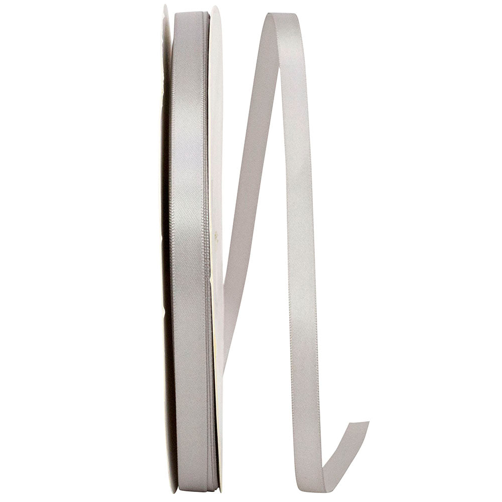 Silver 3 8 Inch Single Face Satin Ribbon Sfs for Wreaths & Bows