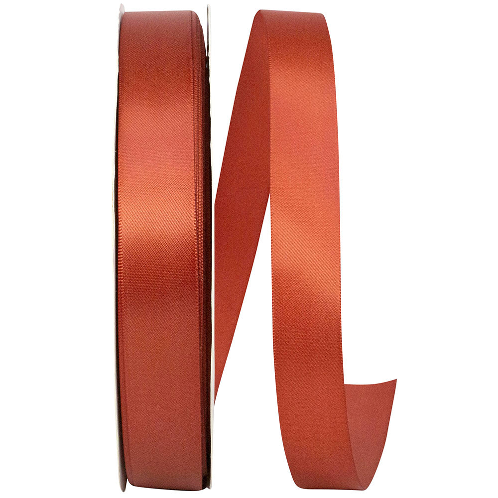 Copper 7 8 Inch Single Face Satin Ribbon Sfs for Wreaths & Bows