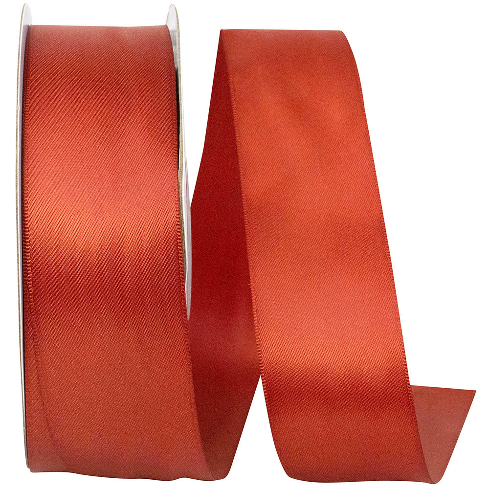 Copper 1-1 2 Inch Single Face Satin Ribbon Sfs for Wreaths & Bows