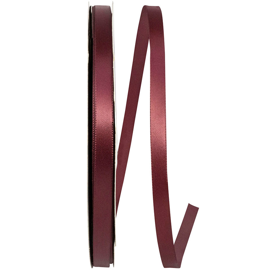 Burgundy Satin Ribbon 3/8 Inch for Wreaths and Bows