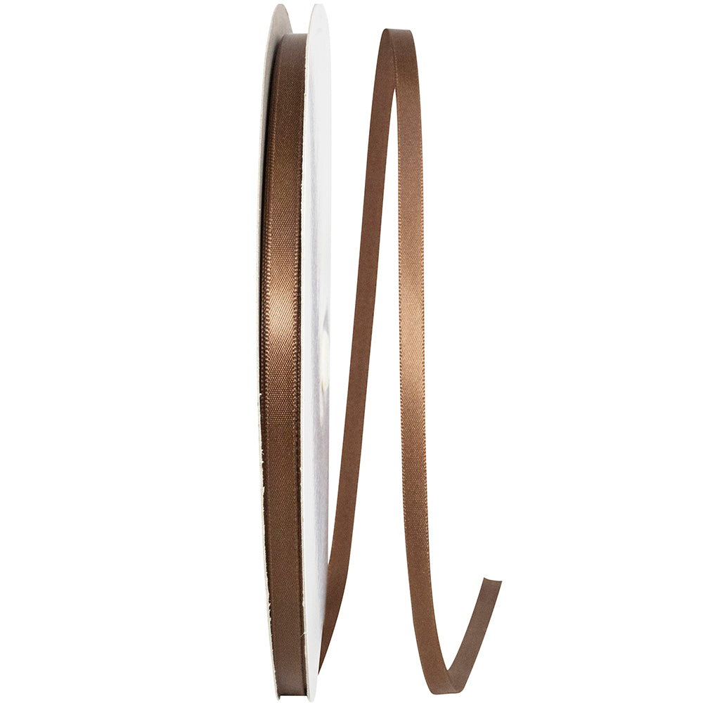 Brown 1 4 Inch Single Face Satin Ribbon Sfs for Wreaths & Bows