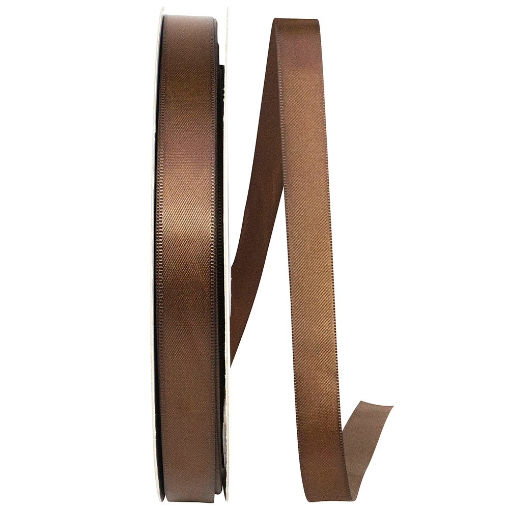 Brown 5 8 Inch Single Face Satin Ribbon Sfs for Wreaths & Bows