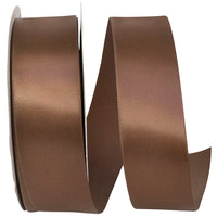 Brown 1-1 2 Inch Single Face Satin Ribbon Sfs for Wreaths & Bows