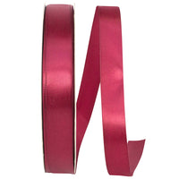 Wine Satin Ribbon 7/8 Inch Single Face for Wreaths and Bows