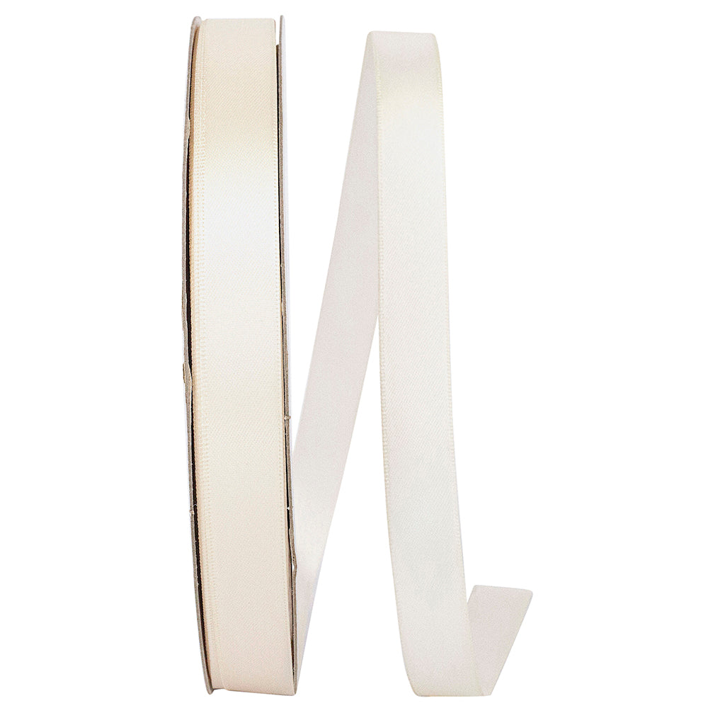 Cream 5 8 Inch Single Face Satin Ribbon Sfs for Wreaths & Bows