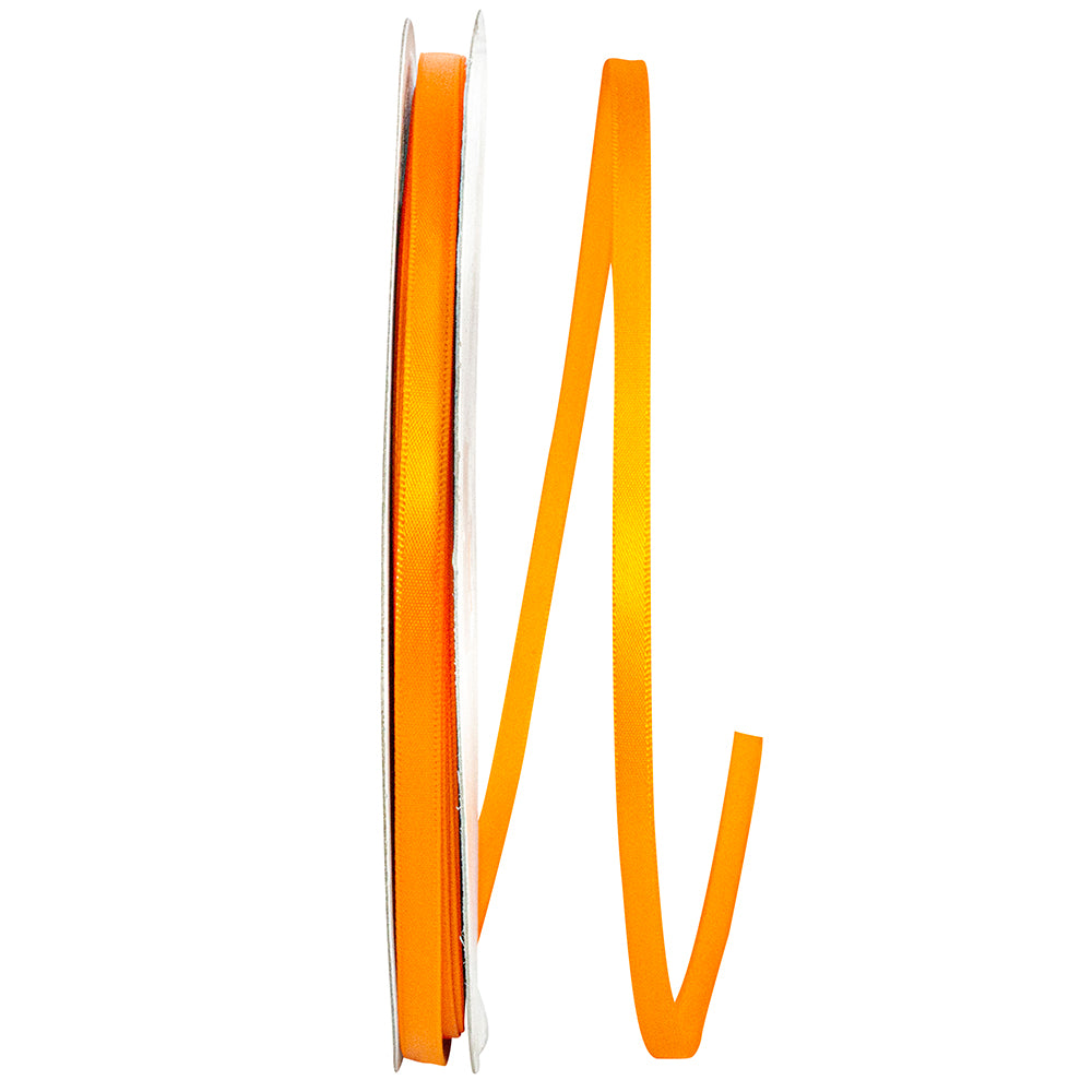 Tangerine 1 4 Inch Single Face Satin Ribbon Sfs for Wreaths & Bows