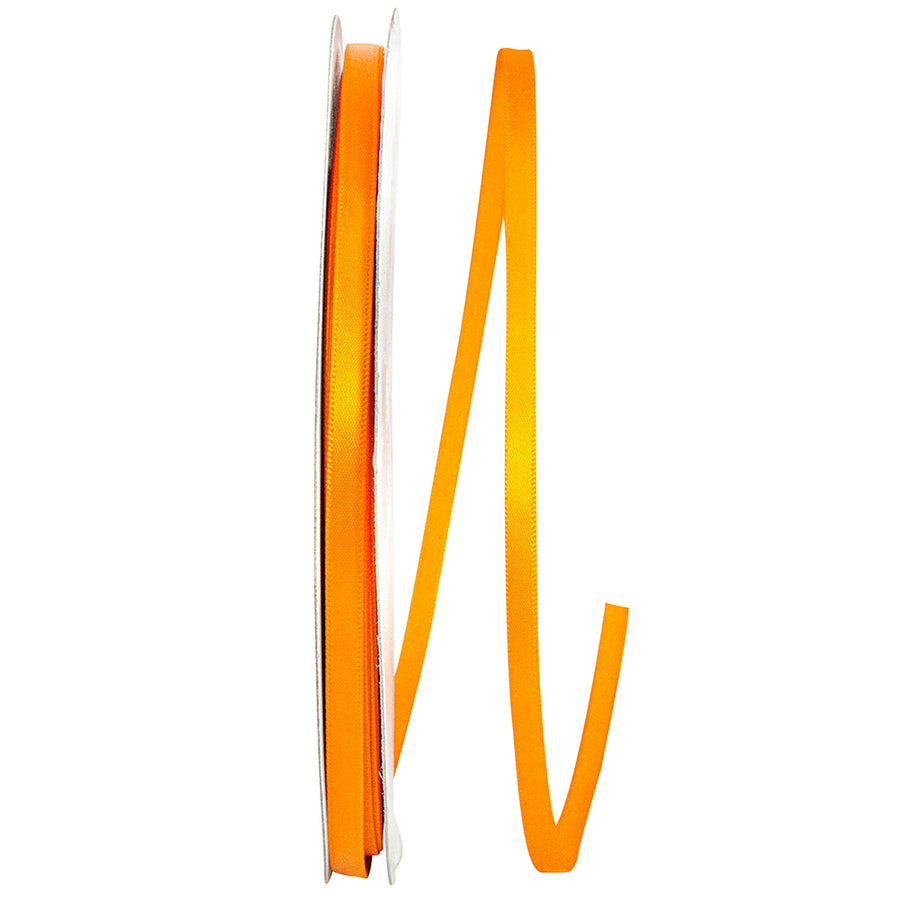Tangerine 1 4 Inch Single Face Satin Ribbon Sfs for Wreaths & Bows