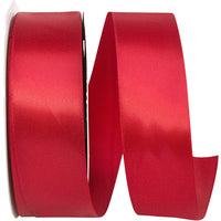 Scarlet Satin Ribbon 1-1/2 Inch for Wreaths and Bows