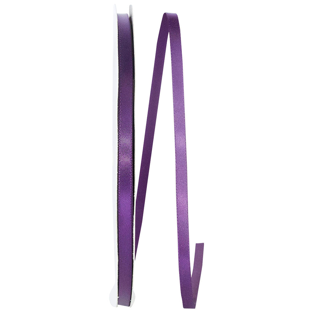 Plum 1 4 Inch Single Face Satin Ribbon Sfs for Wreaths & Bows