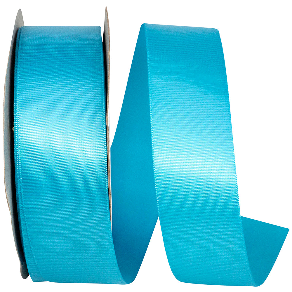 Turquoise Satin Ribbon 1-1/2 Inch for Wreaths and Bows