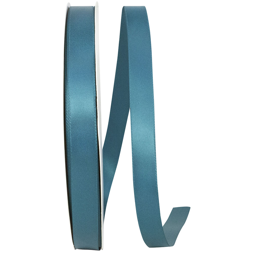 Teal 5/8 Inch Single Face Satin Ribbon for Wreaths and Bows