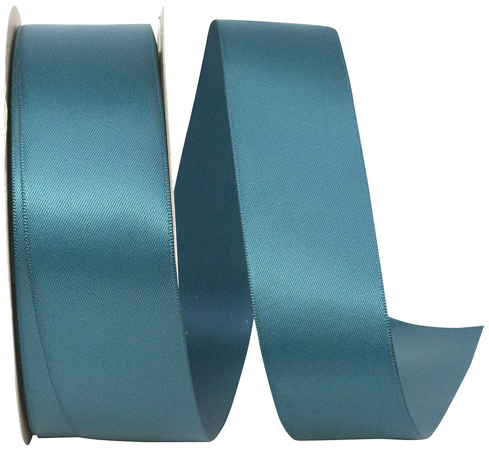 Teal 1-1/2 Inch Single Face Satin Ribbon for Wreaths