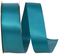 Teal 1-1/2 Inch Single Face Satin Ribbon for Wreaths