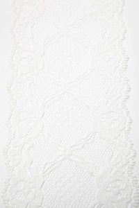 3 Inch Floral Lace Scalloped Edge Ribbon – 515-3-09 Ivory Lace