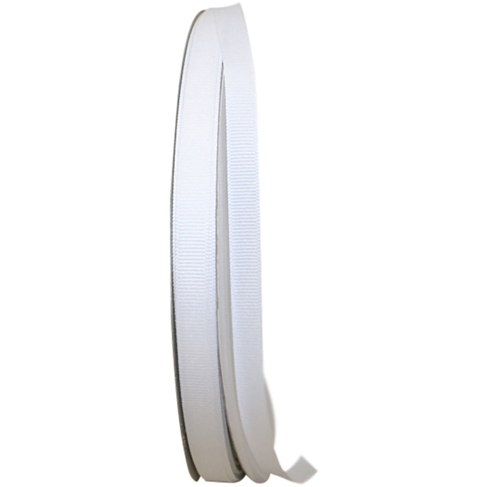 White 3 8 Inch Grosgrain Texture Ribbon for Wreaths & Bows