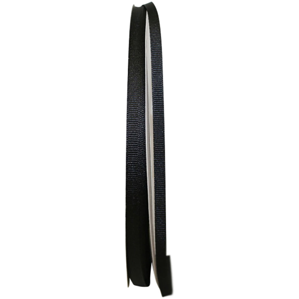 Black 1 4 Inch Grosgrain Texture Ribbon for Wreaths & Bows