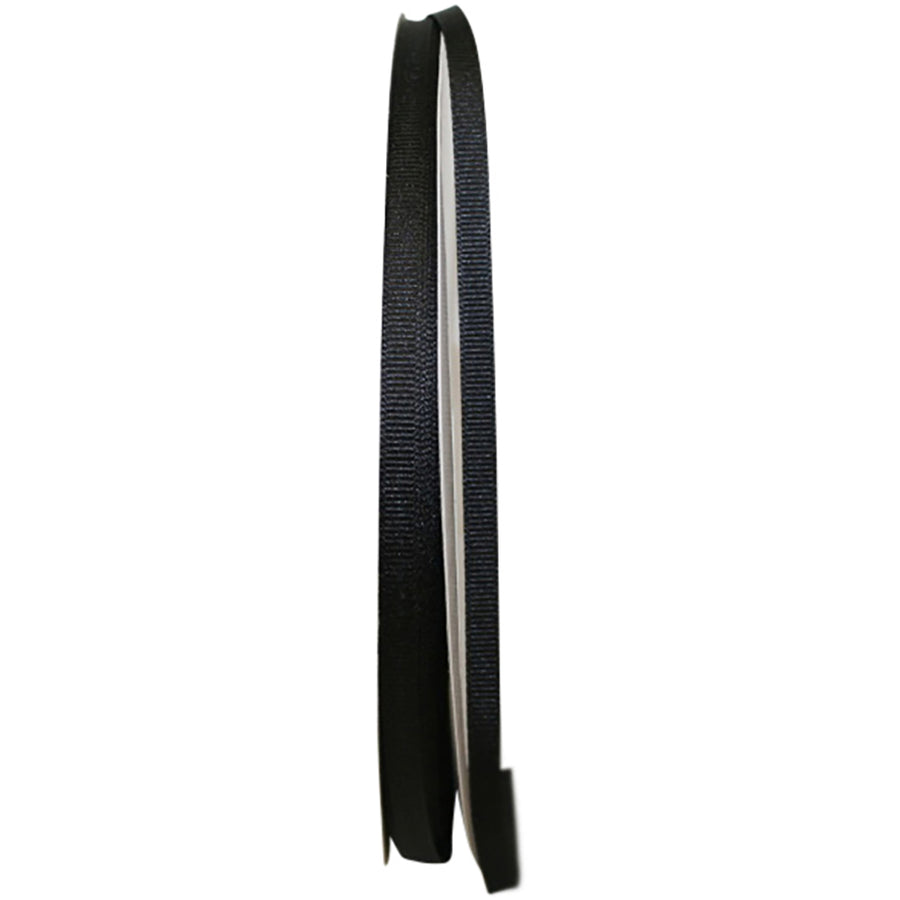 Black 1 4 Inch Grosgrain Texture Ribbon for Wreaths & Bows
