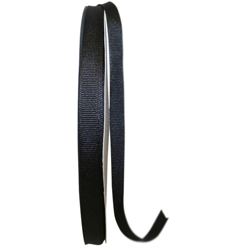 Black 3 8 Inch Grosgrain Texture Ribbon for Wreaths & Bows
