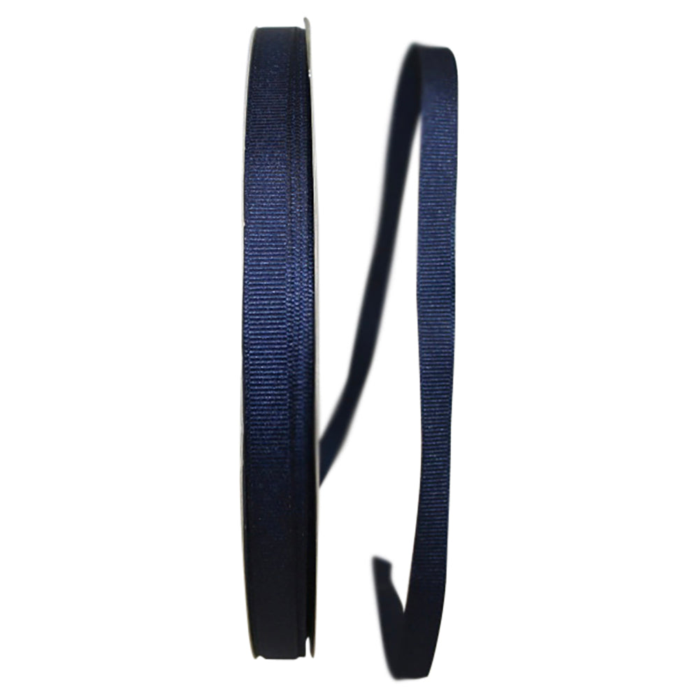 Navy 3 8 Inch Grosgrain Texture Ribbon for Wreaths & Bows