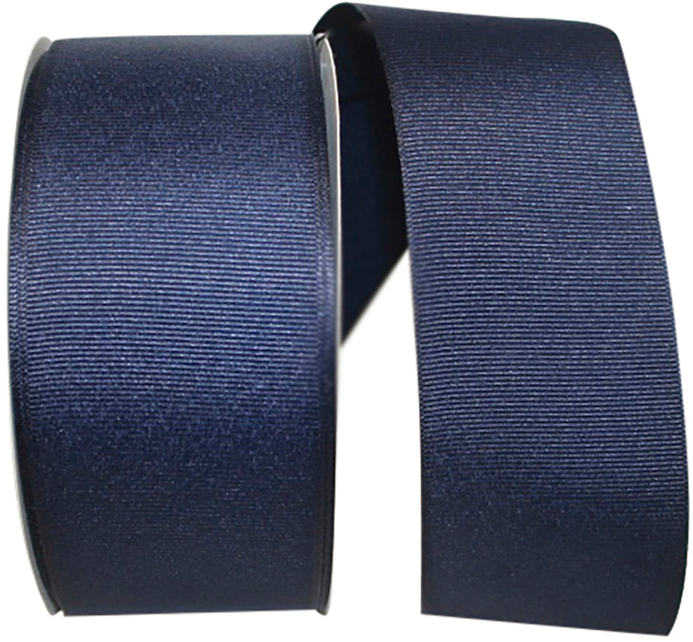Navy 2-1 4 Inch Grosgrain Texture Ribbon for Wreaths & Bows