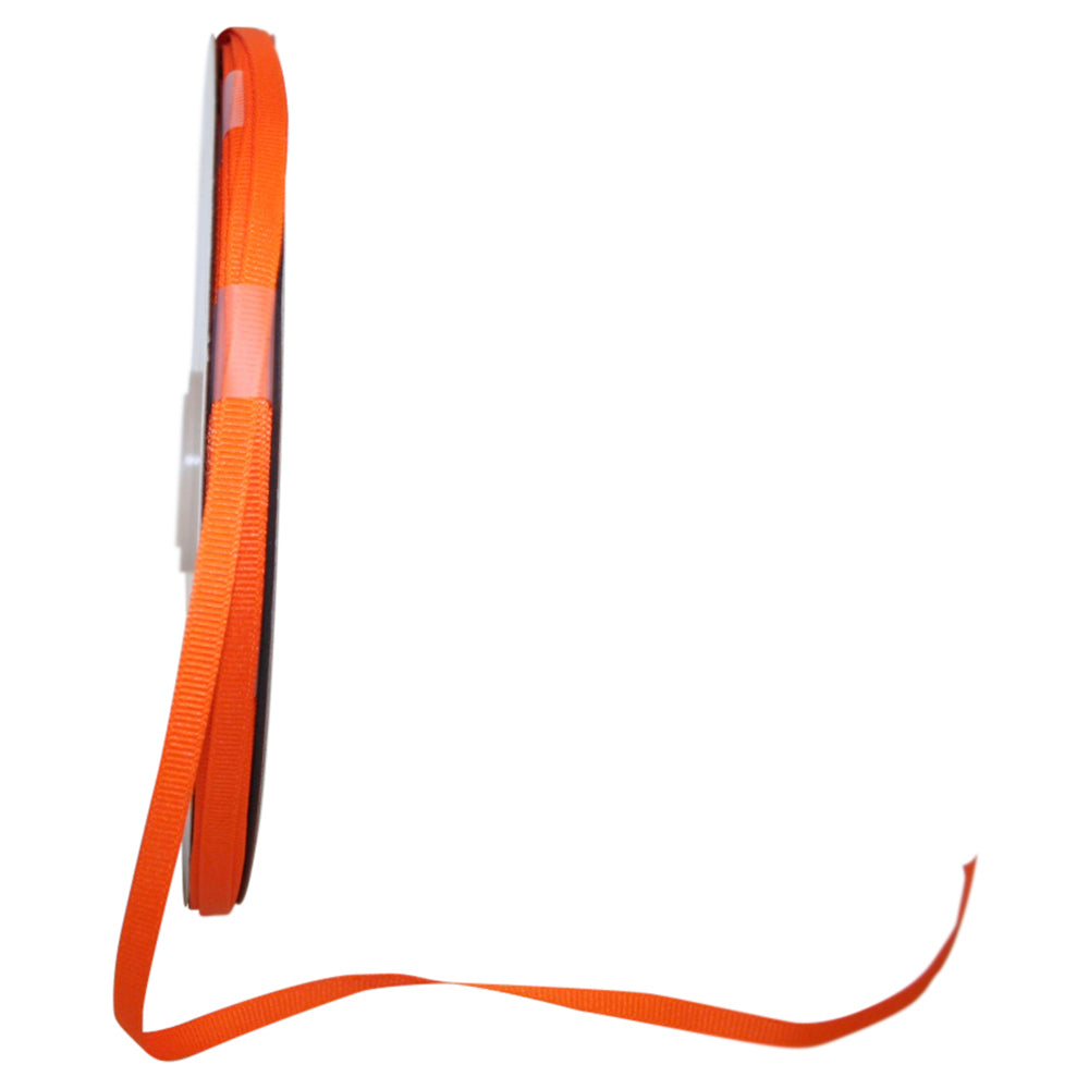Orange 1 4 Inch Grosgrain Texture Ribbon for Wreaths & Bows