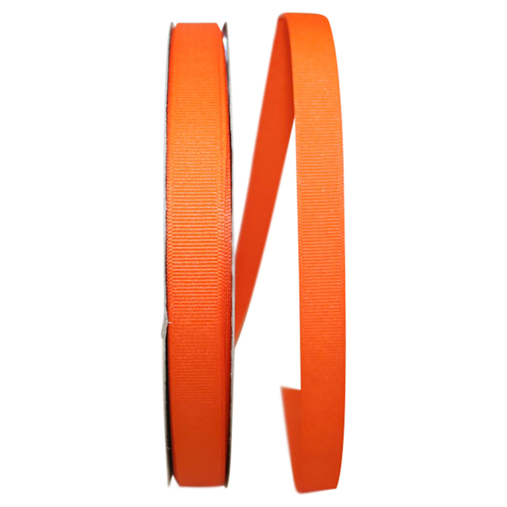 Orange 5 8 Inch Grosgrain Texture Ribbon for Wreaths & Bows