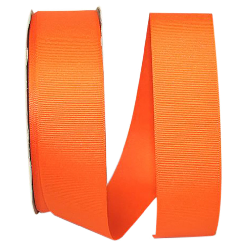 Orange 1-1 2 Inch Grosgrain Texture Ribbon for Wreaths & Bows