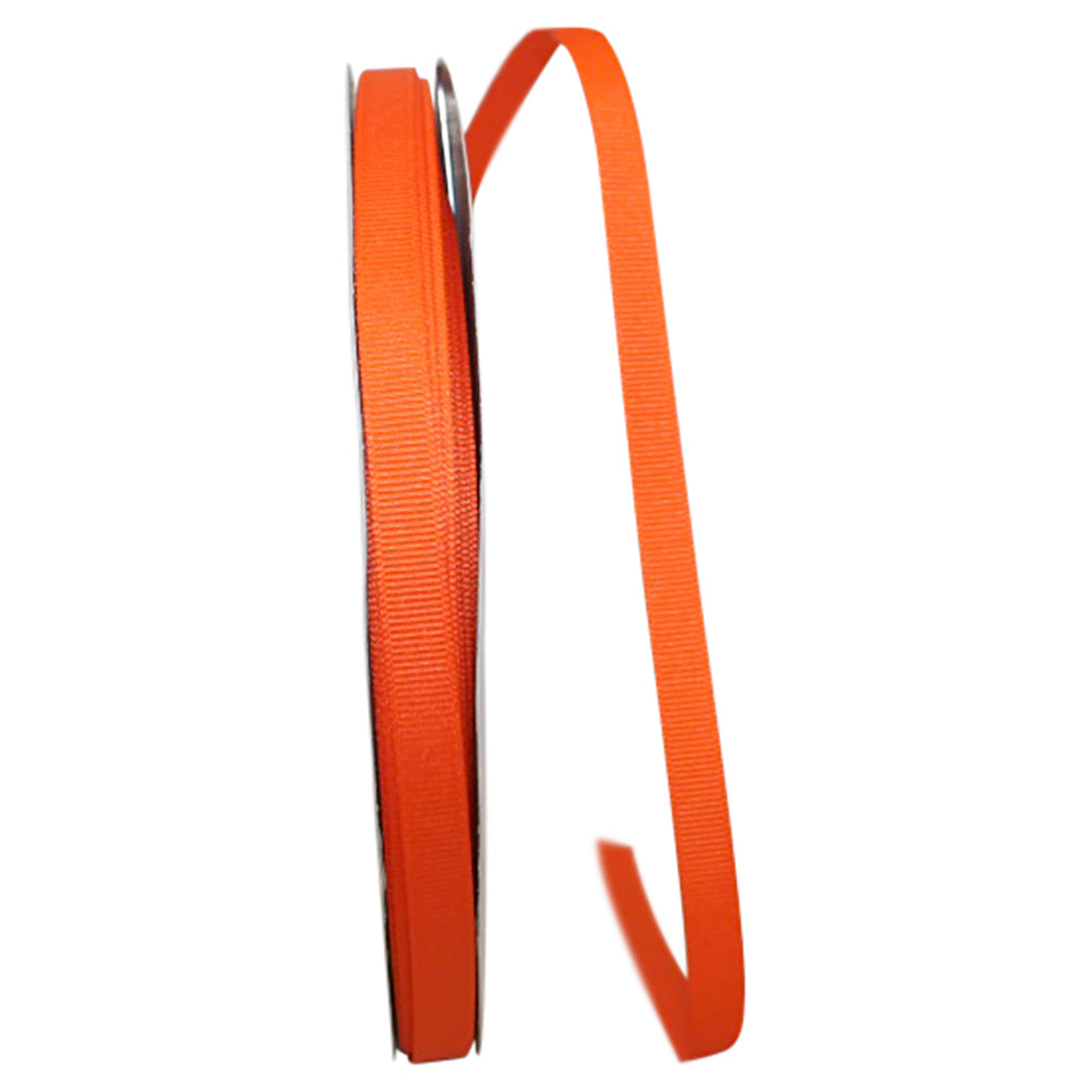 Orange 3 8 Inch Grosgrain Texture Ribbon for Wreaths & Bows