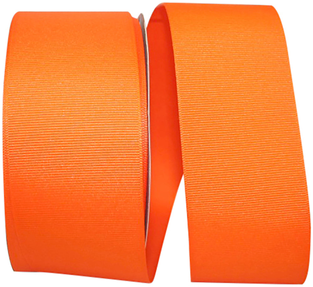 Orange 2-1 4 Inch Grosgrain Texture Ribbon for Wreaths & Bows