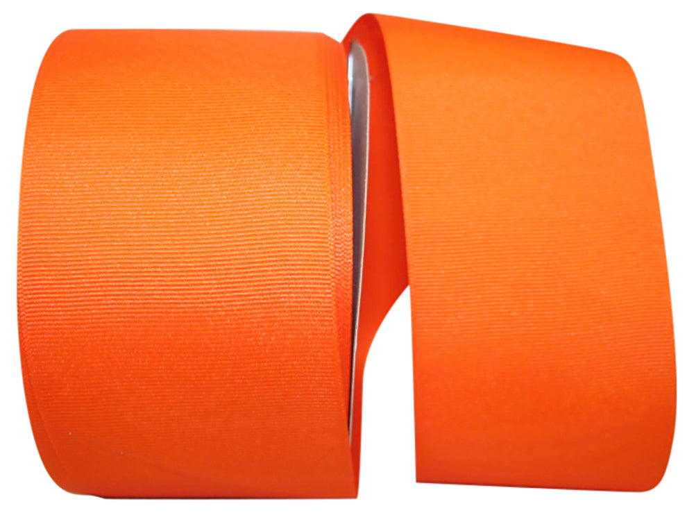 Orange 3 Inch Grosgrain Texture Ribbon for Wreaths & Bows