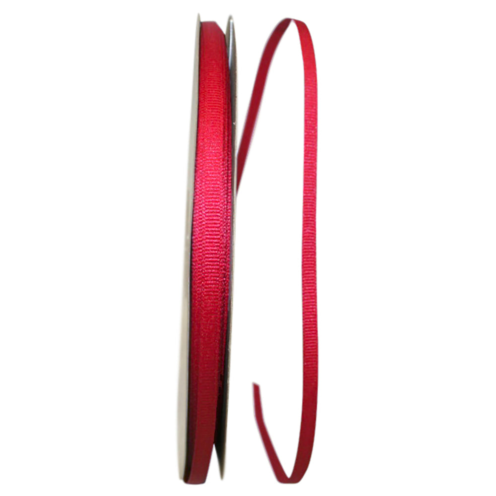 Cranberry 1 4 Inch Grosgrain Texture Ribbon for Wreaths & Bows