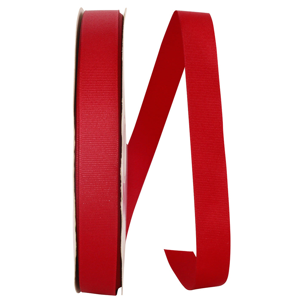 Cranberry 7 8 Inch Grosgrain Texture Ribbon for Wreaths & Bows