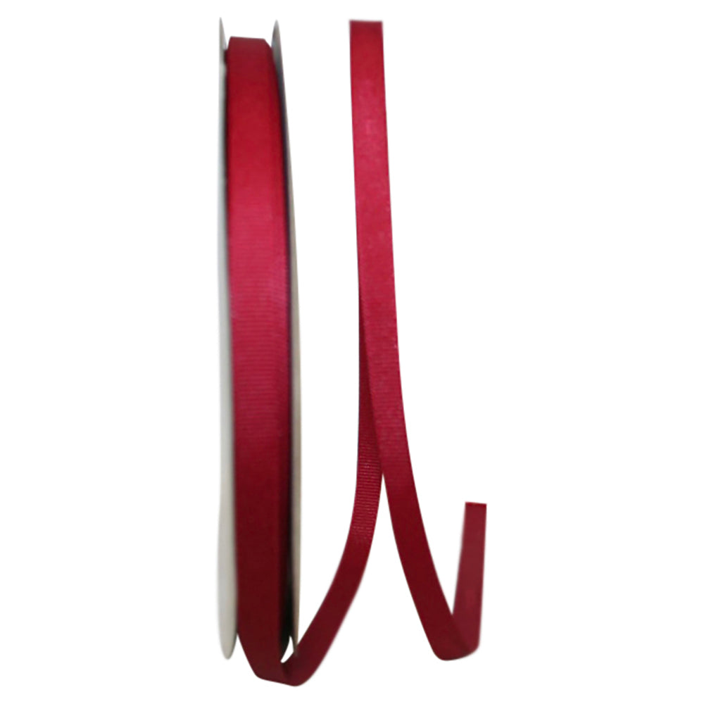 Cranberry 3 8 Inch Grosgrain Texture Ribbon for Wreaths & Bows