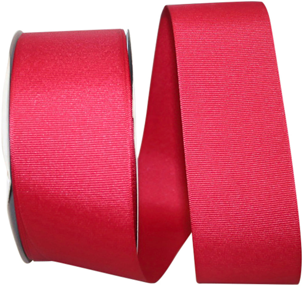 Cranberry 2-1 4 Inch Grosgrain Texture Ribbon for Wreaths & Bows
