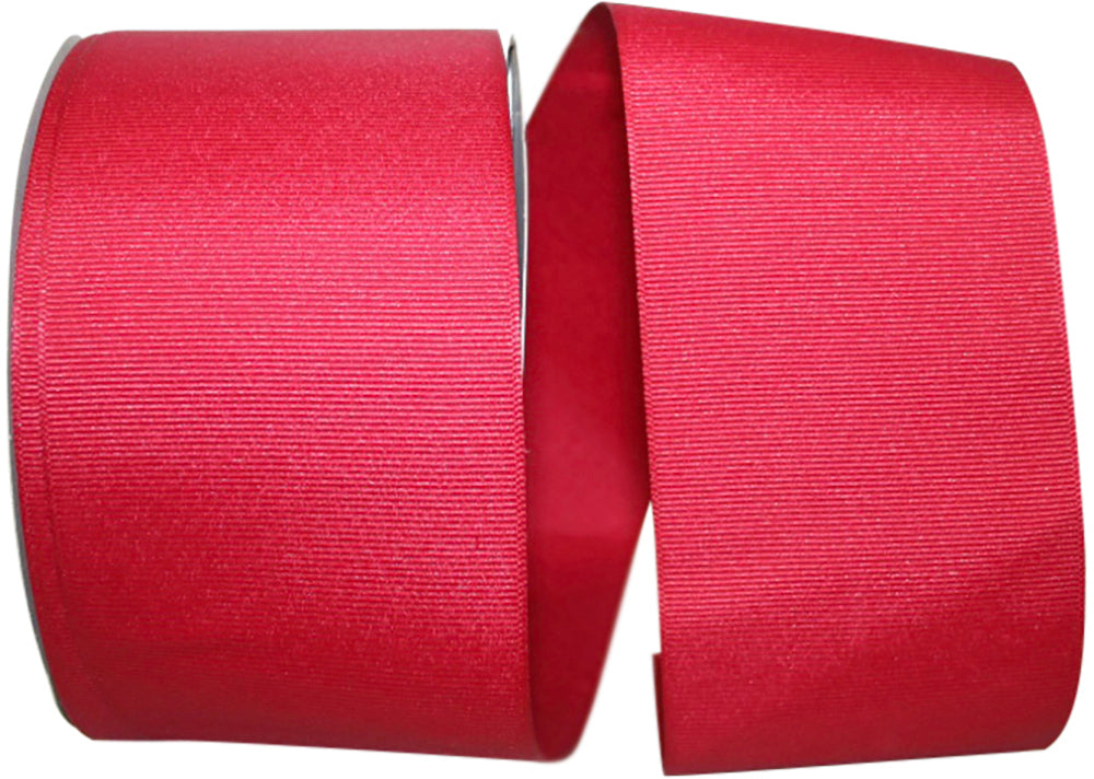 Cranberry 3 Inch Grosgrain Texture Ribbon for Wreaths & Bows