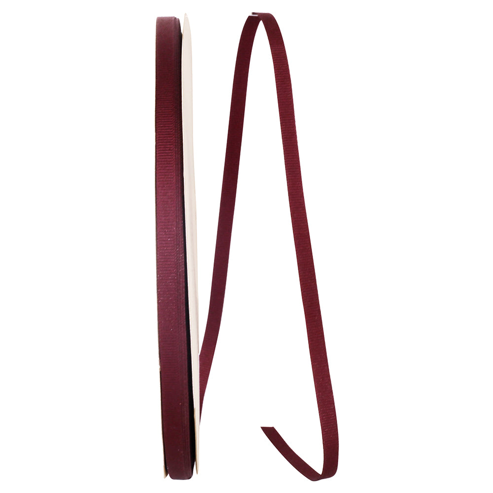 Burgundy Grosgrain Ribbon 1/4 Inch for Wreaths and Bows