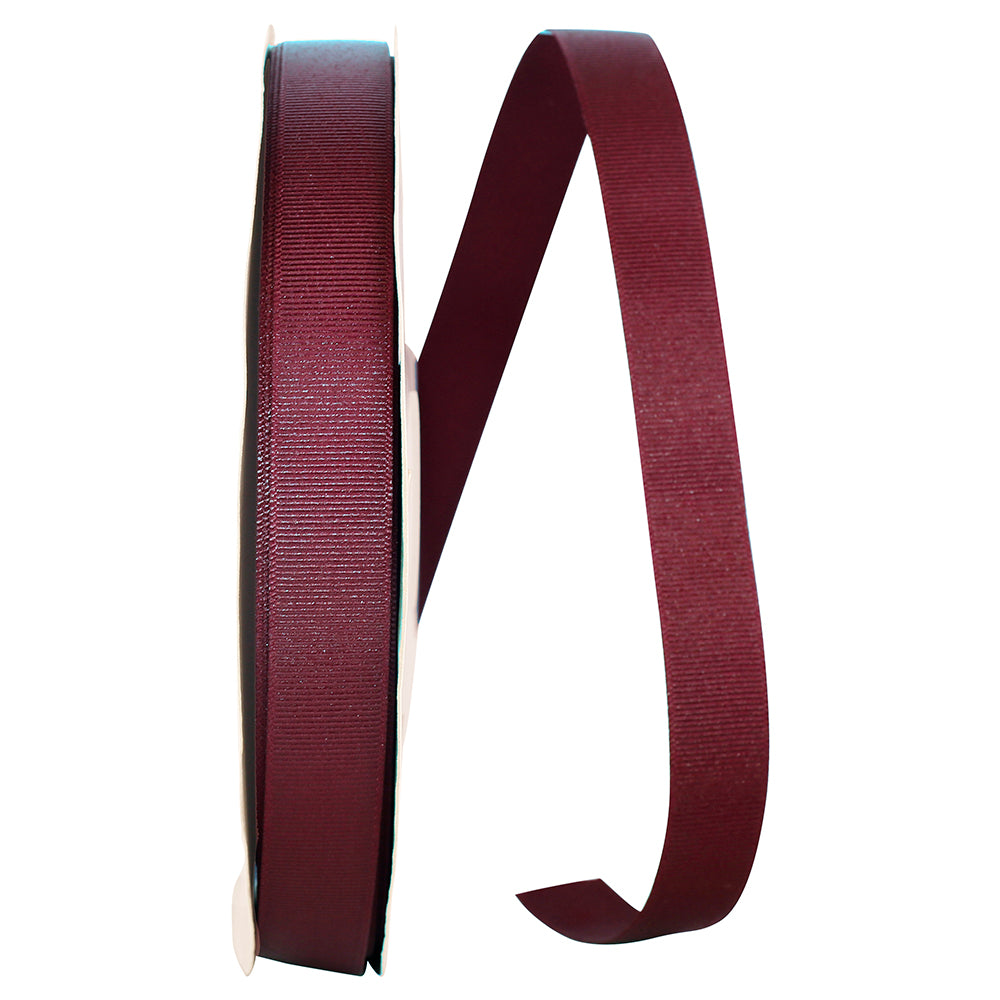 Burgundy Grosgrain Texture Ribbon 7/8 Inch for Wreaths