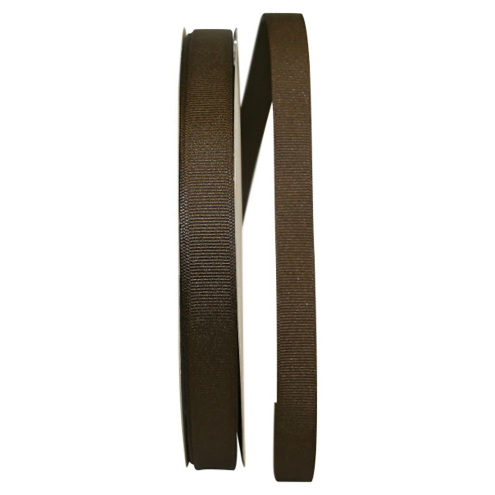 Brown 5 8 Inch Grosgrain Texture Ribbon for Wreaths & Bows