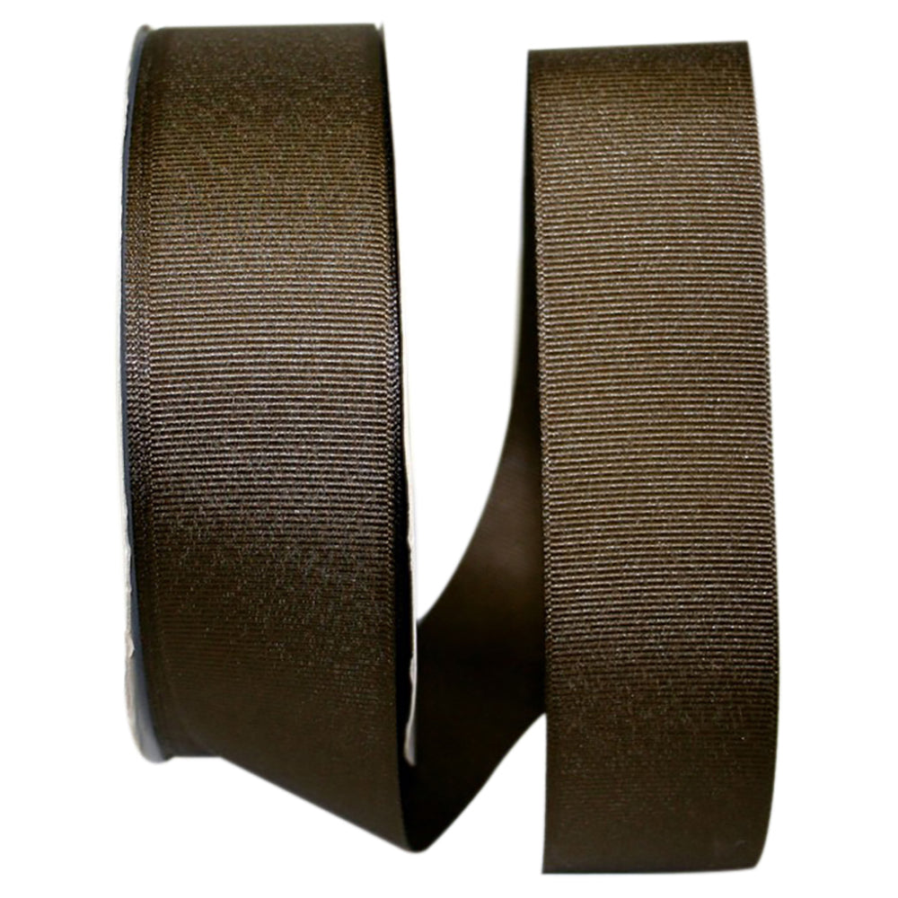 Brown 1-1 2 Inch Grosgrain Texture Ribbon for Wreaths & Bows