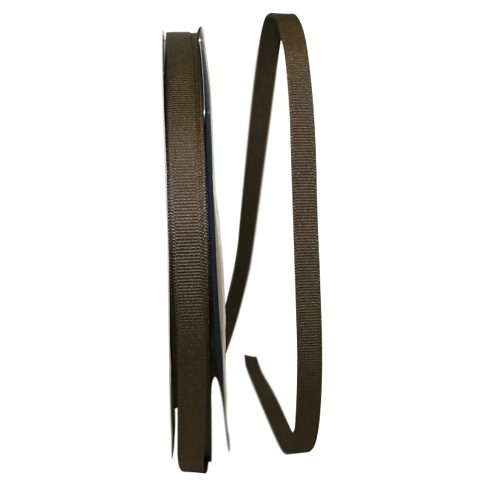 Brown 3 8 Inch Grosgrain Texture Ribbon for Wreaths & Bows