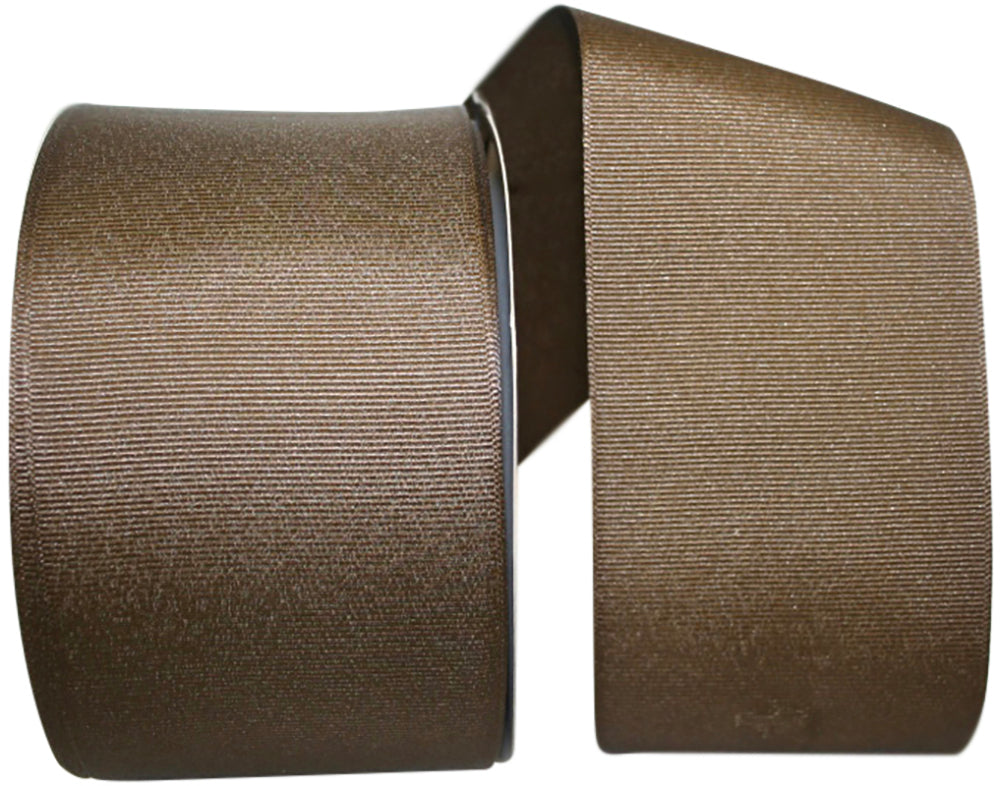 Brown 3 Inch Grosgrain Texture Ribbon for Wreaths & Bows