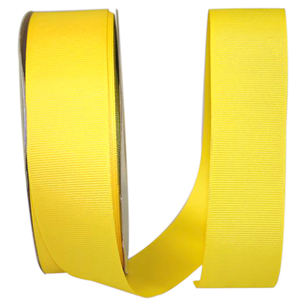 Lemon 1-1 2 Inch Grosgrain Texture Ribbon for Wreaths & Bows