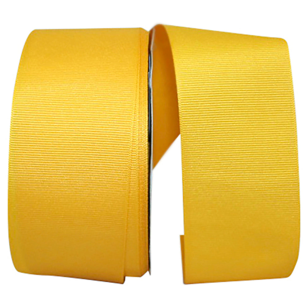 Yellow 2-1 4 Inch Grosgrain Texture Ribbon for Wreaths & Bows
