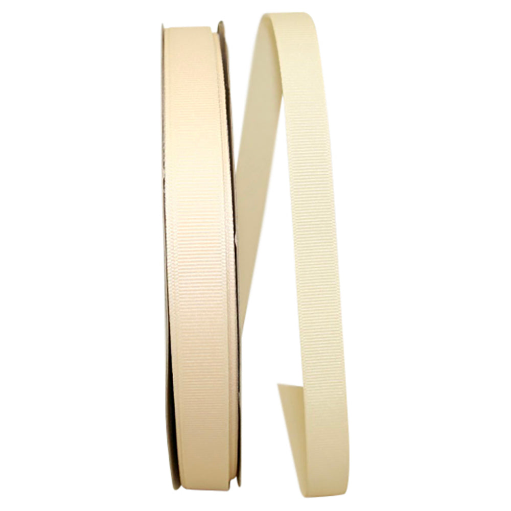 Cream 5 8 Inch Grosgrain Texture Ribbon for Wreaths & Bows