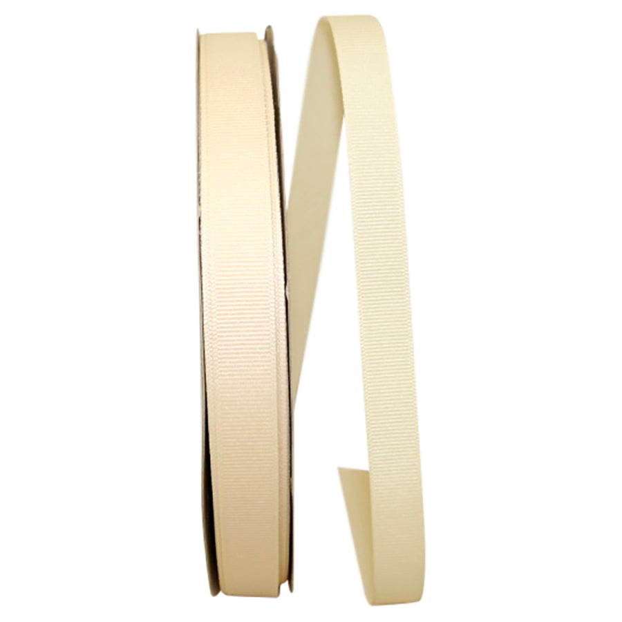 Cream 5 8 Inch Grosgrain Texture Ribbon for Wreaths & Bows